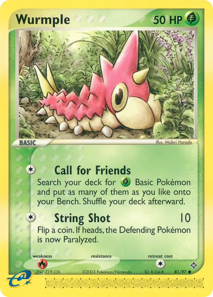 2003 Dragon Wurmple Common #81/97 Common card image