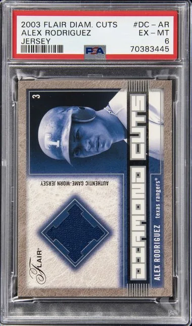 2003 Flair Alex Rodriguez Diamond Cuts Jersey #DC-AR card image
