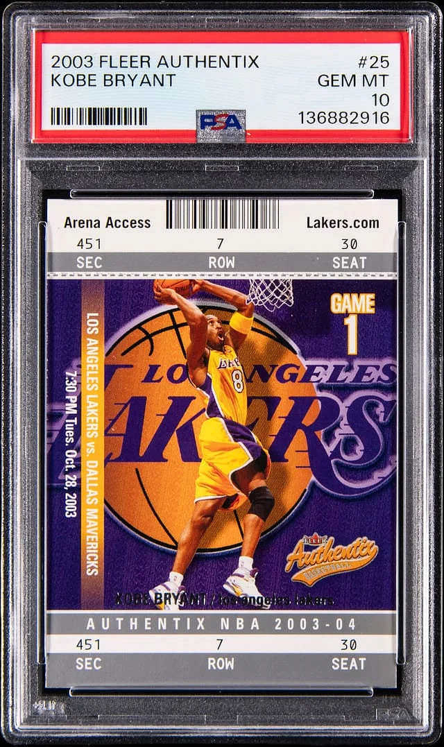 2003 Fleer Authentix Kobe Bryant #25 card image