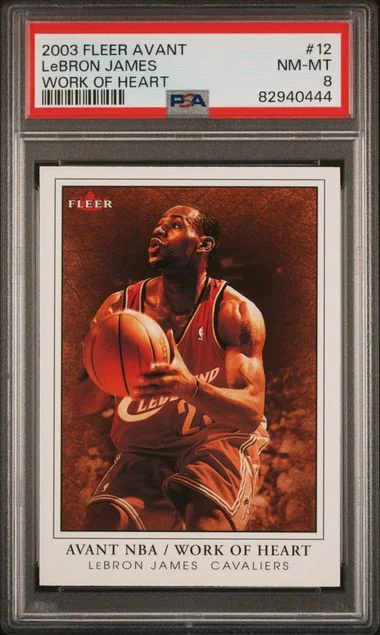 2003 Fleer Avant LeBron James Work Of Heart Work Of Heart #12 card image