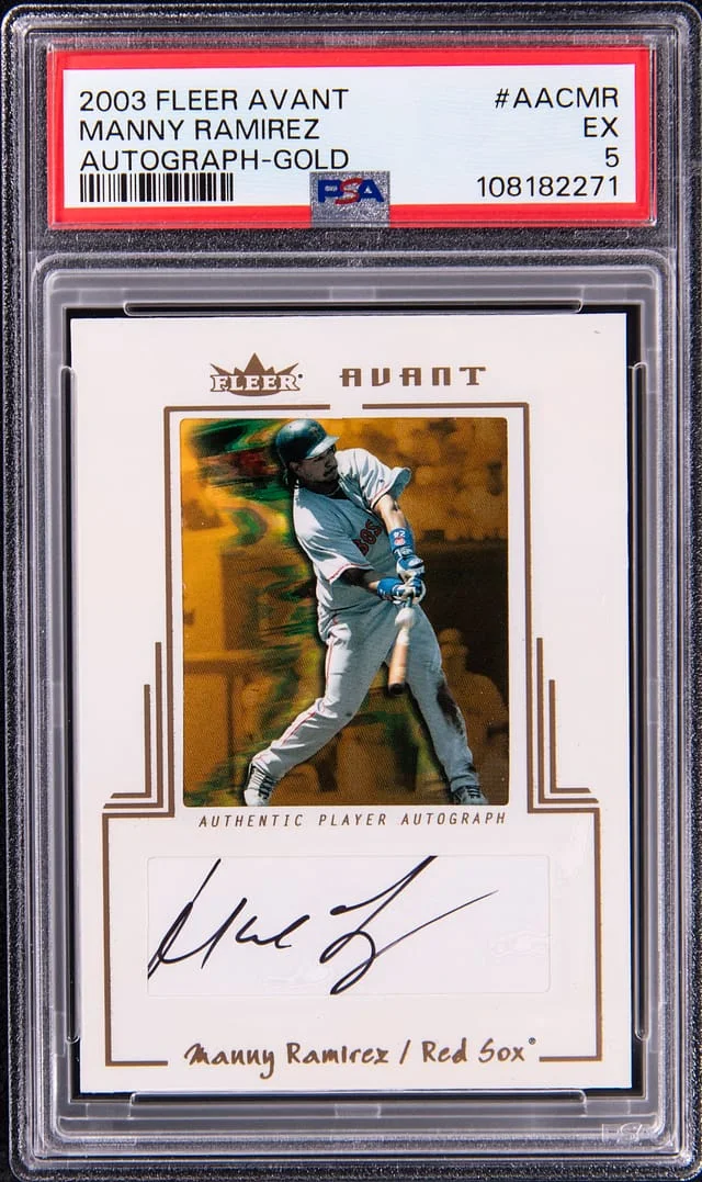 2003 Fleer Avant Manny Ramirez Autograph Copper #AAC-MR card image