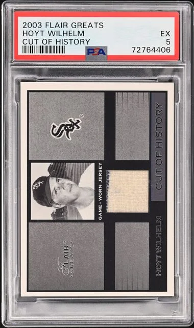 2003 Fleer Flair Greats Cut Of History Hoyt Wilhelm #no-number card image