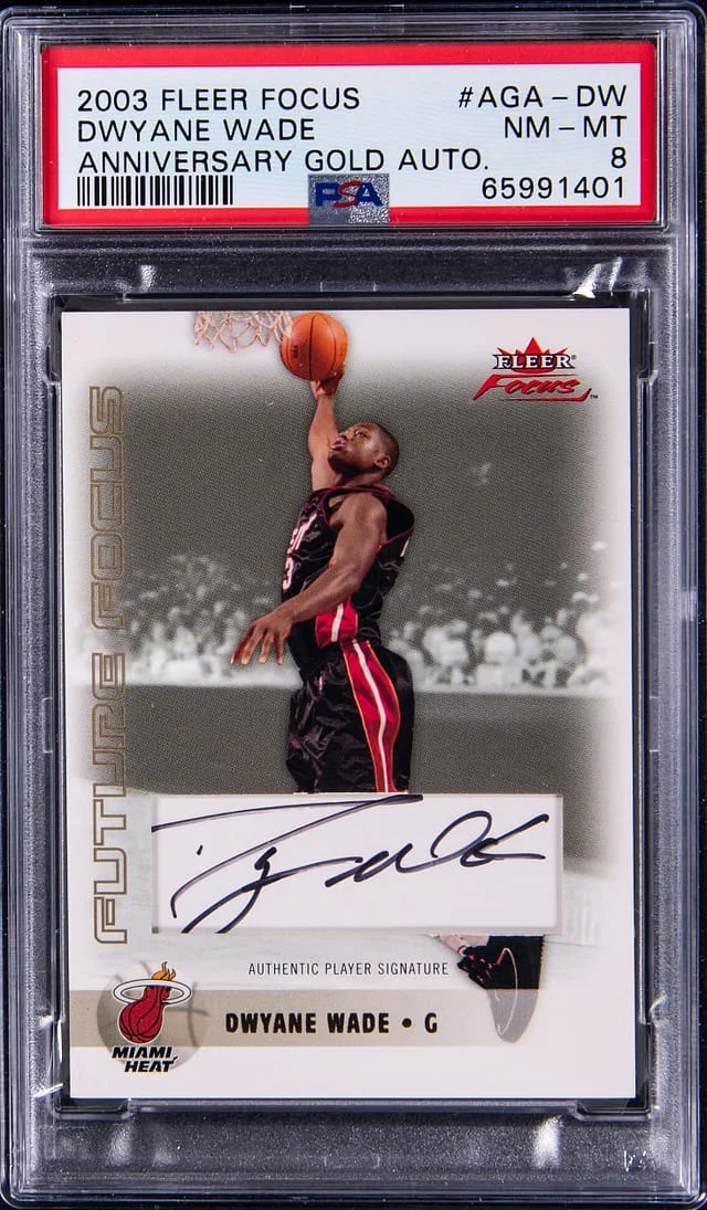 2003 Fleer Focus Dwyane Wade Anniversary Gold Autograph #AGA-DW card image