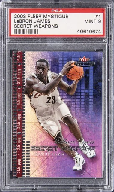 2003 Fleer Mystique LeBron James Secret Weapons #1 card image