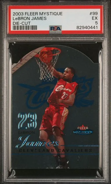 2003 Fleer Mystique LeBron James Die-Cut #99 card image