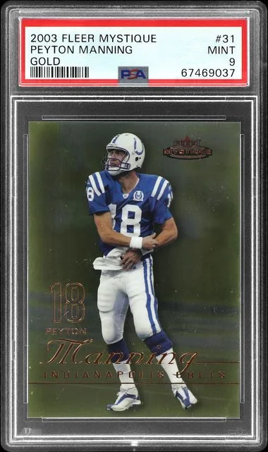 2003 Fleer Mystique Peyton Manning Gold #31 card image