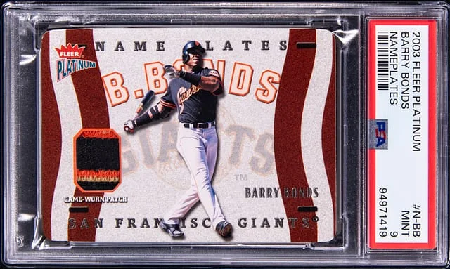 2003 Fleer Platinum Barry Bonds Nameplates #N-BB card image