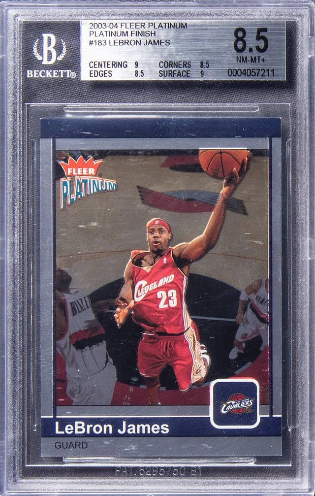 2003 Fleer Platinum LeBron James Platinum Finish #183 card image