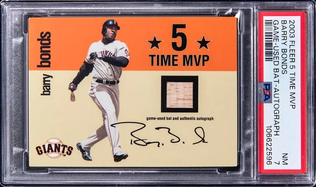 2003 Fleer Time MVP Game-Used Bat #5 card image