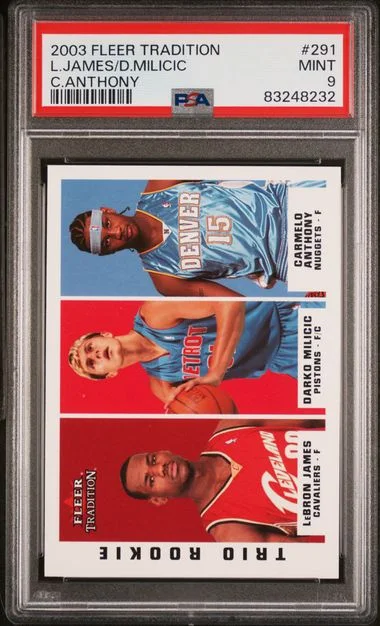 2003 Fleer Tradition Carmelo Anthony /Darko Milicic/Lebron James #291 card image