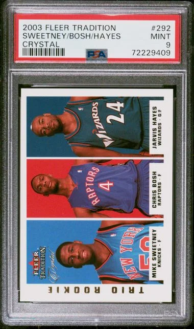 2003 Fleer Tradition Chris Bosh /Jarvis Hayes/Mike Sweetney Crystal #292 card image