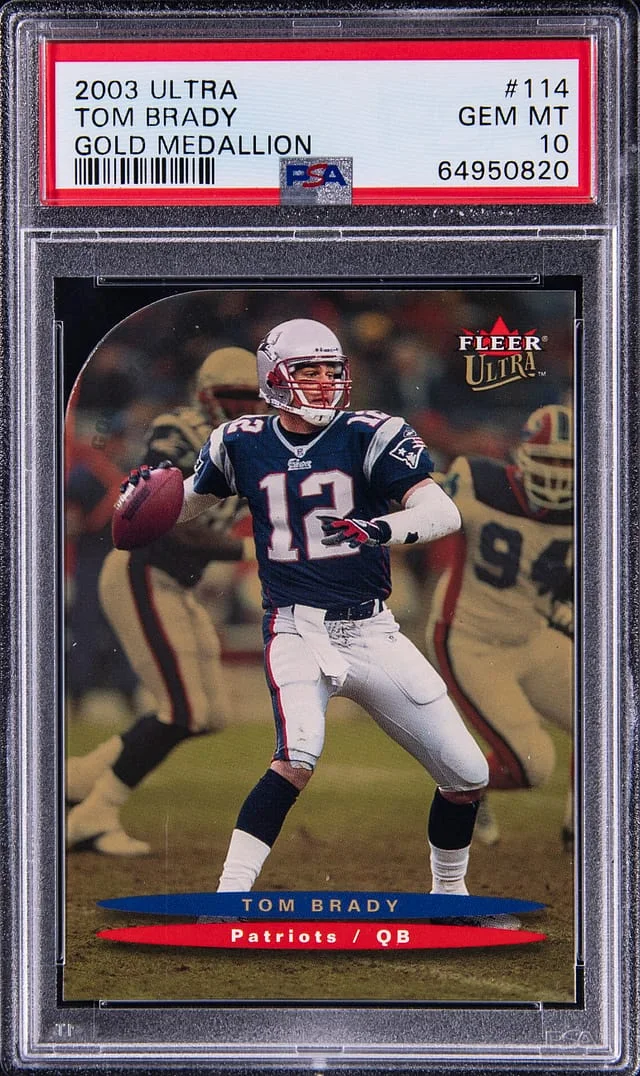 2003 Fleer Ultra Tom Brady Gold Medallion #114 card image