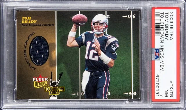 2003 Fleer Ultra Tom Brady Touchdown Kings Memorabilia #TK/TB card image