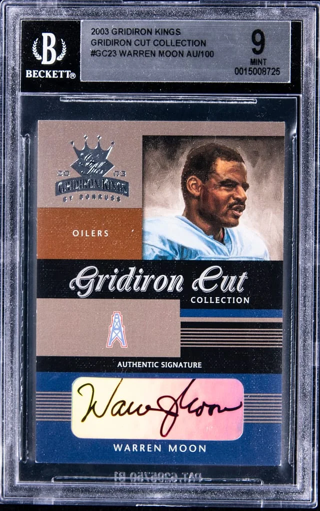 2003 Gridiron Kings Gridiron Cut Collection Warren Moon #GC-23 card image