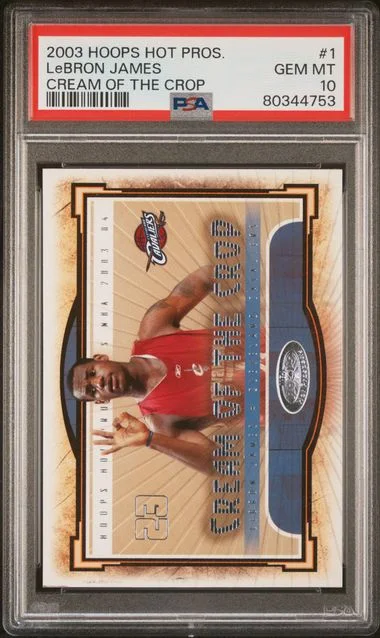 2003 Hoops LeBron James Hot Prospects Cream Of The Crop #1 card image