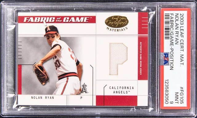 2003 Leaf Certified Material Fabric of the Game Position Nolan Ryan #no-number card image