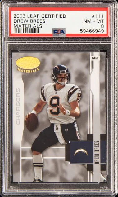 2003 Leaf Certified Materials Drew Brees #111 card image