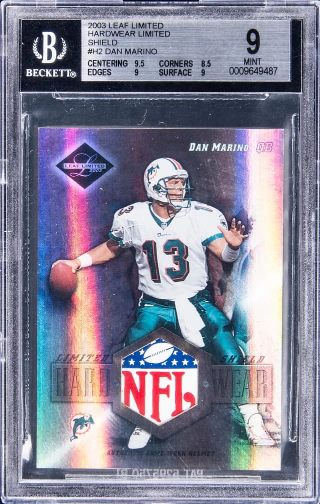2003 Leaf Limited Dan Marino Hardwear Limited #H2 card image
