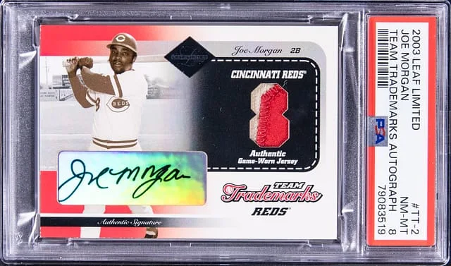 2003 Leaf Limited Joe Morgan Team Trademarks Autograph #TT-2 card image