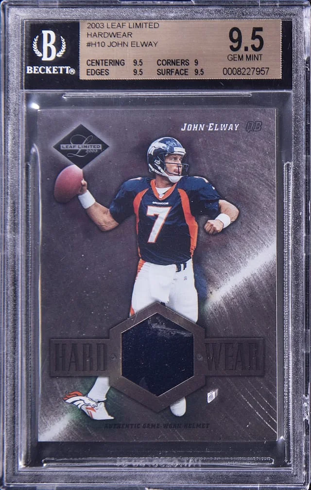 2003 Leaf Limited John Elway Hardwear #H10 card image