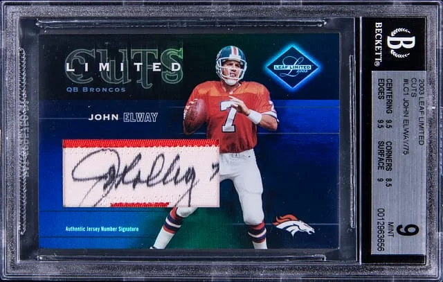 2003 Leaf Limited John Elway Cuts #LC1 card image