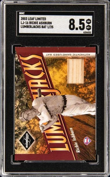 2003 Leaf Limited Richie Ashburn Lumberjacks Bat #LJ-16 card image