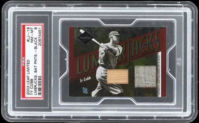2003 Leaf Limited Ty Cobb Lumberjacks Bat Prints Back #LJ-19 card image