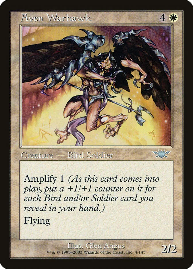 2003 Legions Aven Warhawk uncommon #4 unlisted card image