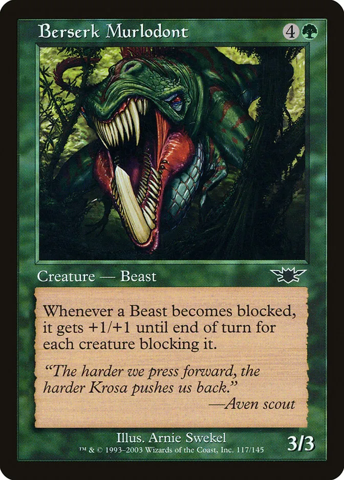 2003 Legions Berserk Murlodont common #117 unlisted card image