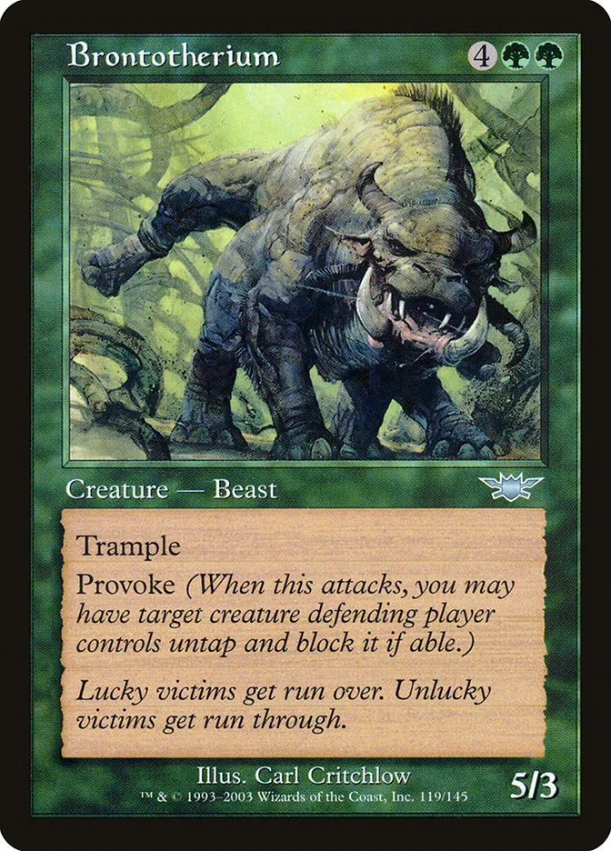 2003 Legions Brontotherium uncommon #119 unlisted card image