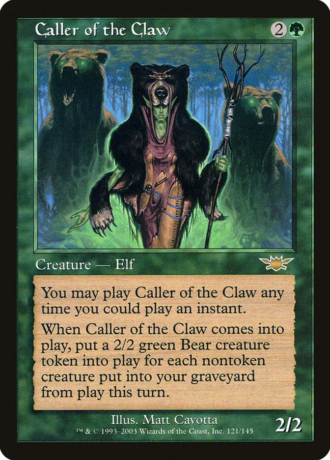 2003 Legions Caller of the Claw rare #121 unlisted card image
