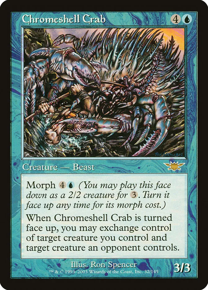 2003 Legions Chromeshell Crab rare #32 unlisted card image