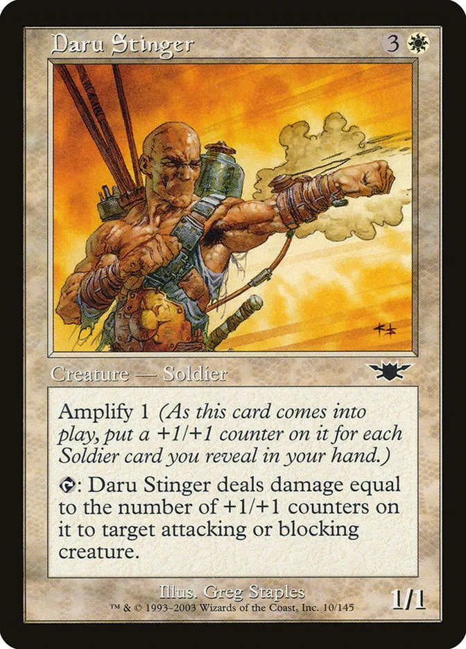 2003 Legions Daru Stinger common #10 unlisted card image