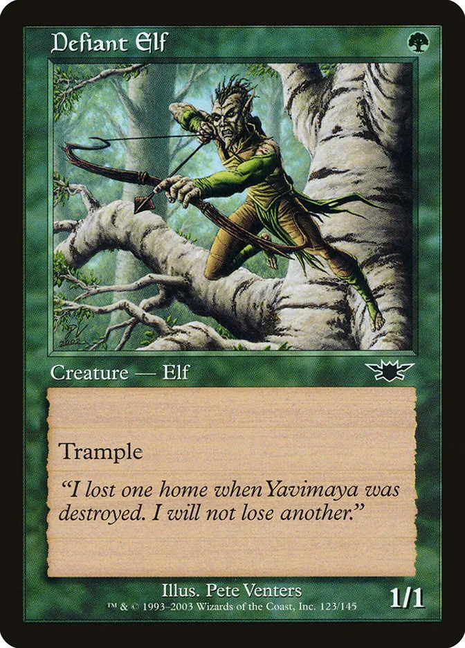2003 Legions Defiant Elf common #123 unlisted card image
