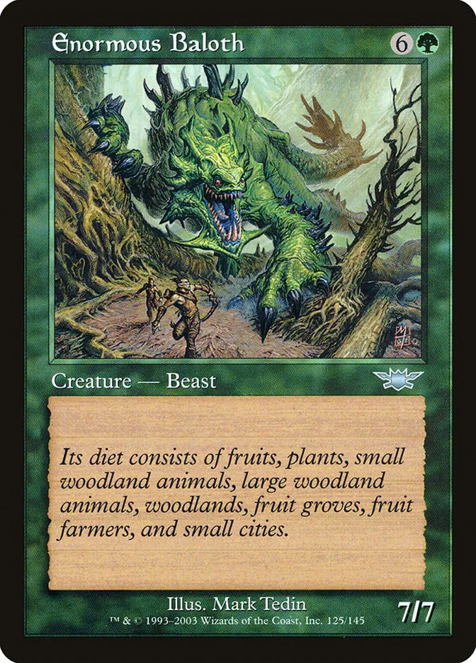 2003 Legions Enormous Baloth uncommon #125 unlisted card image