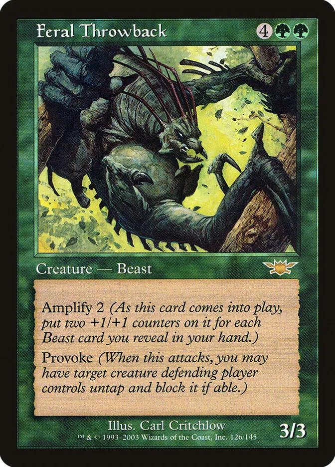 2003 Legions Feral Throwback rare #126 unlisted card image