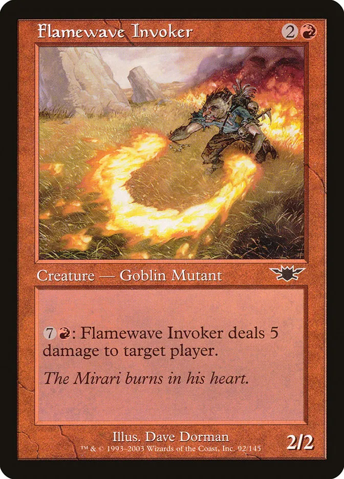 2003 Legions Flamewave Invoker common #92 unlisted card image