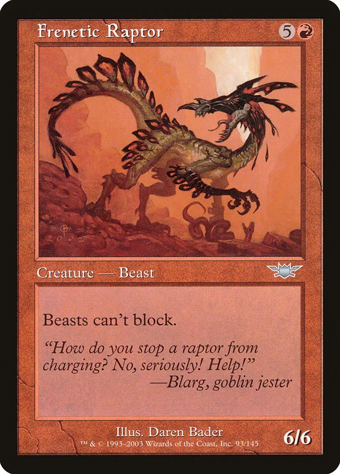 2003 Legions Frenetic Raptor uncommon #93 unlisted card image