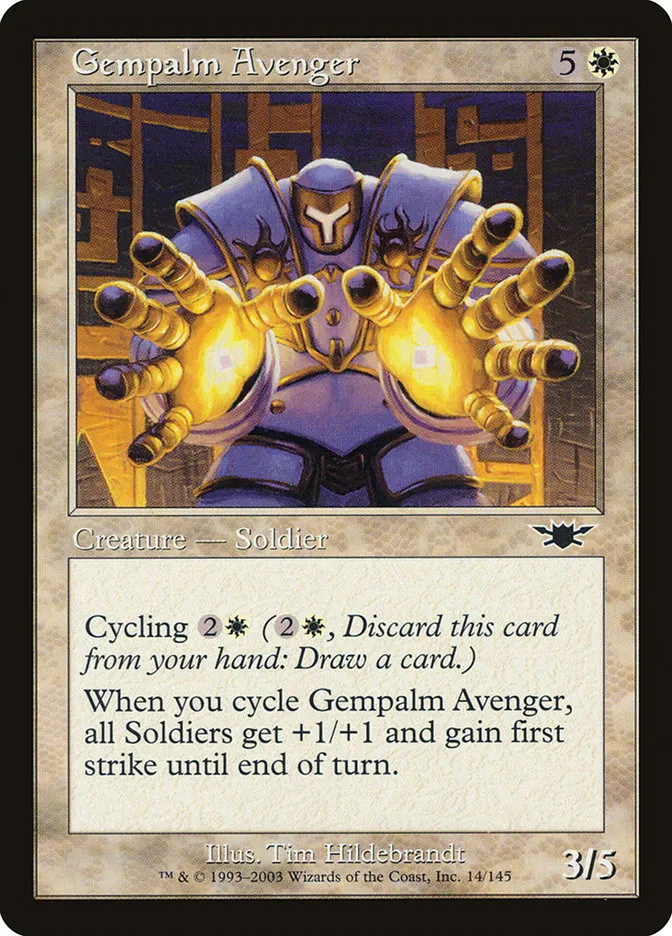 2003 Legions Gempalm Avenger common #14 unlisted card image