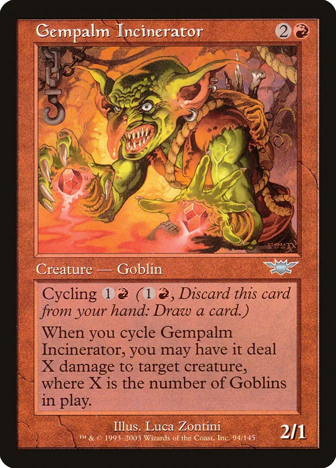 2003 Legions Gempalm Incinerator uncommon #94 unlisted card image