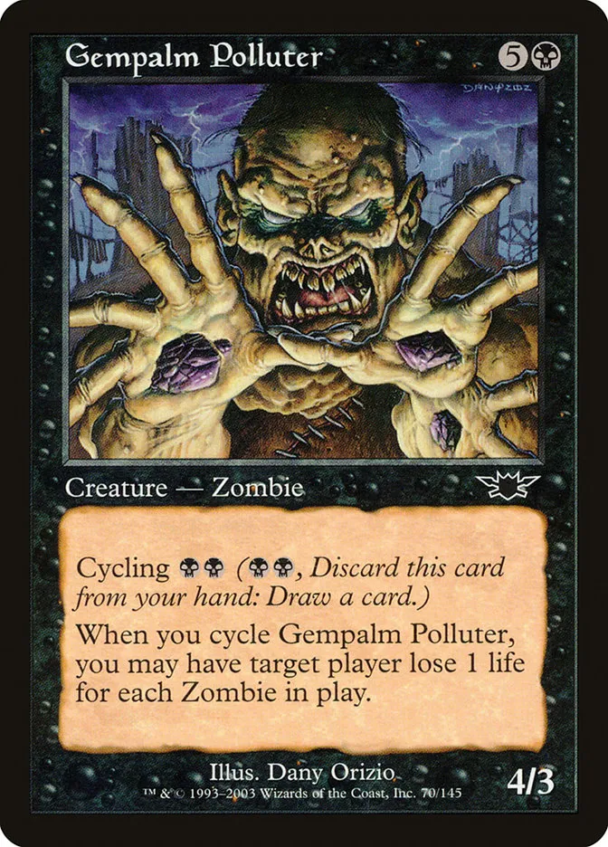 2003 Legions Gempalm Polluter common #70 unlisted card image