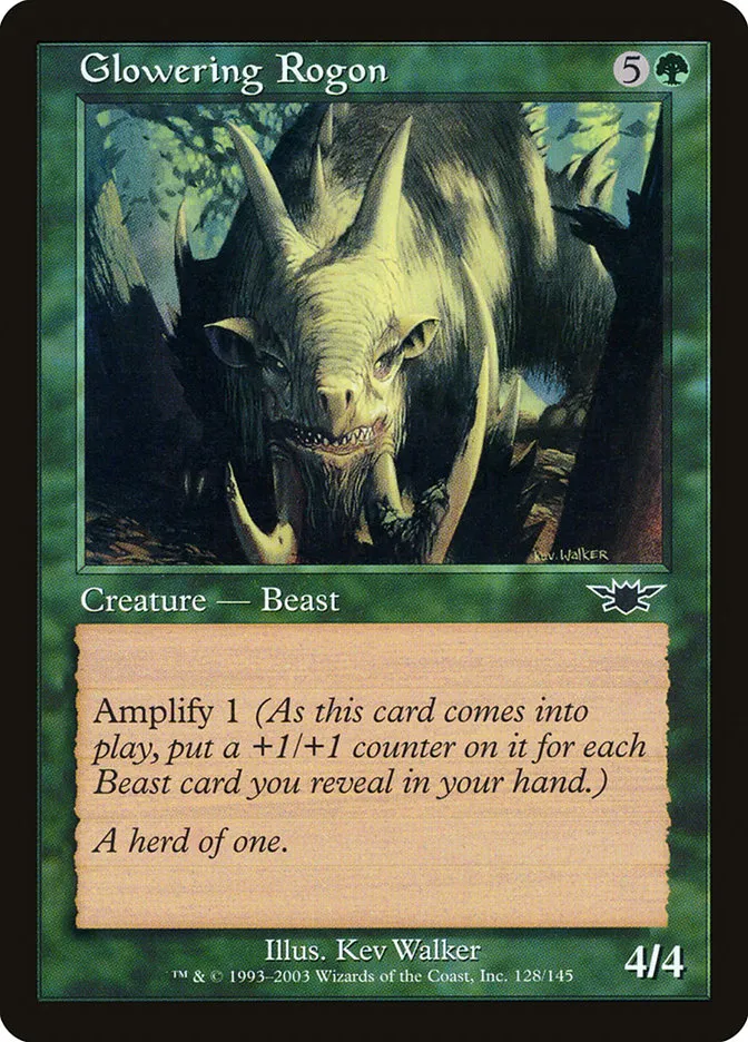 2003 Legions Glowering Rogon common #128 unlisted card image