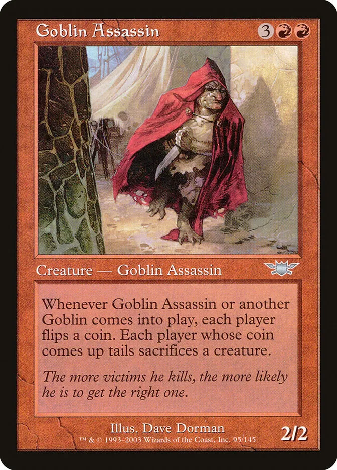 2003 Legions Goblin Assassin uncommon #95 unlisted card image