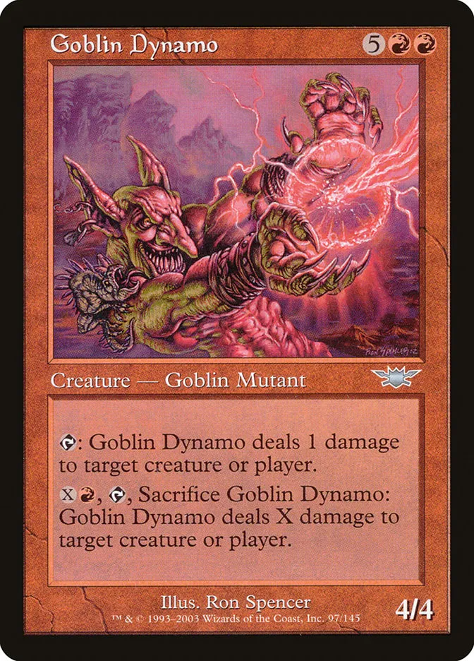 2003 Legions Goblin Dynamo uncommon #97 unlisted card image