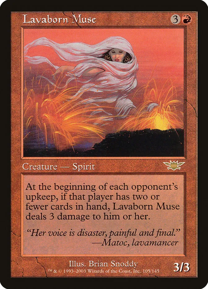 2003 Legions Lavaborn Muse rare #105 unlisted card image
