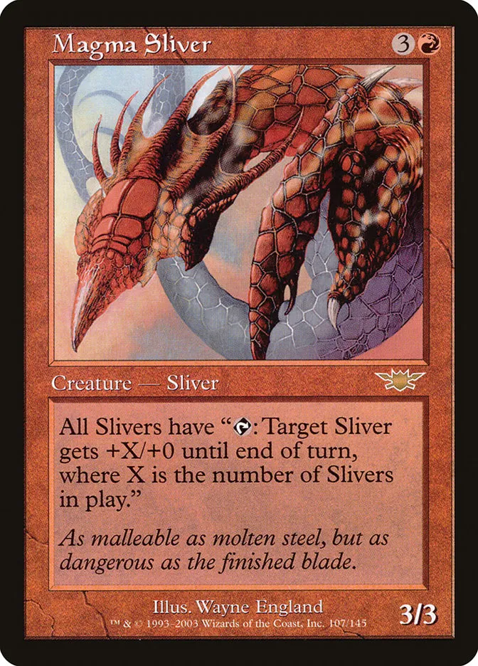 2003 Legions Magma Sliver rare #107 unlisted card image