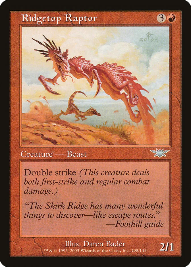 2003 Legions Ridgetop Raptor uncommon #108 unlisted card image