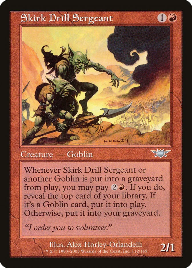 2003 Legions Skirk Drill Sergeant uncommon #112 unlisted card image