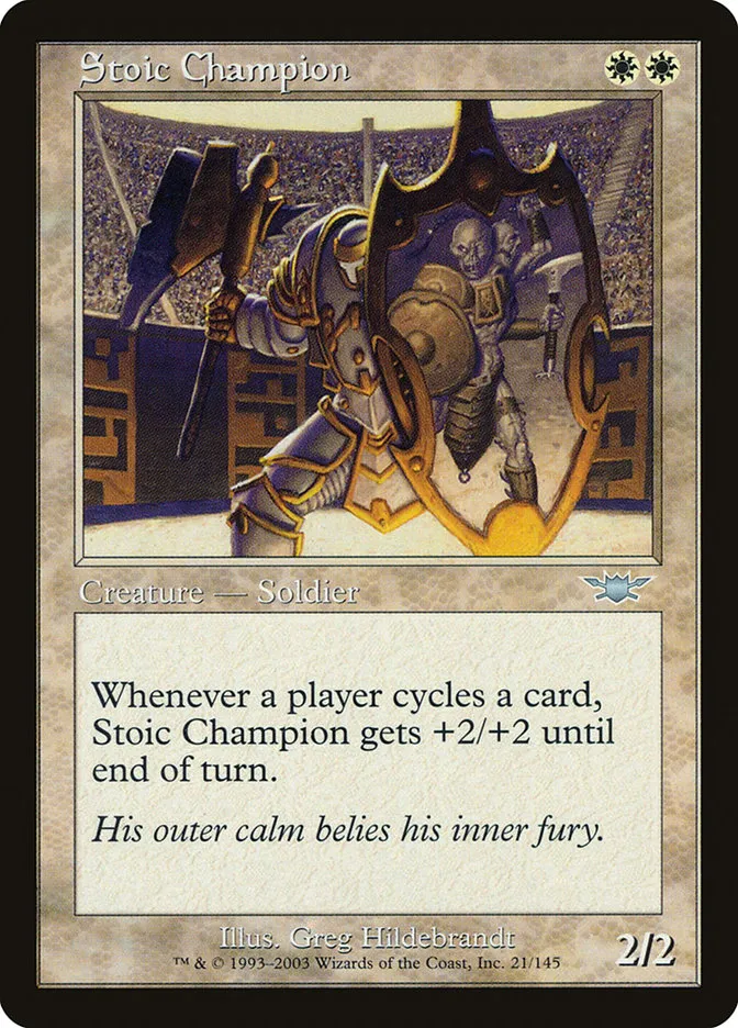 2003 Legions Stoic Champion uncommon #21 unlisted card image