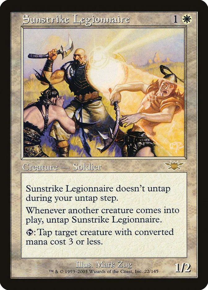 2003 Legions Sunstrike Legionnaire rare #22 unlisted card image
